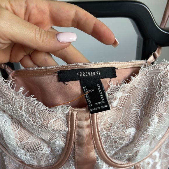 Forever 21 Bustier Satin Slip Midi Dress - Picture 4 of 12